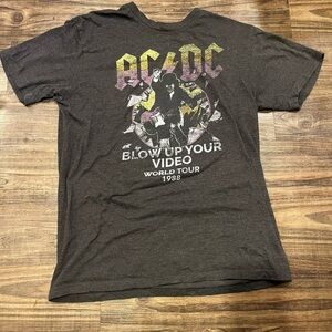AC/DC Charcoal and Purple Band Tee